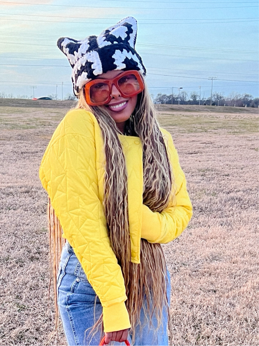 Meow Crochet Beanie