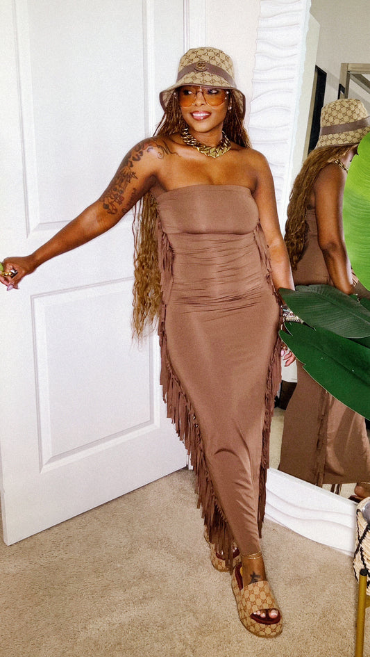 Tassel Me Down Tube Dress