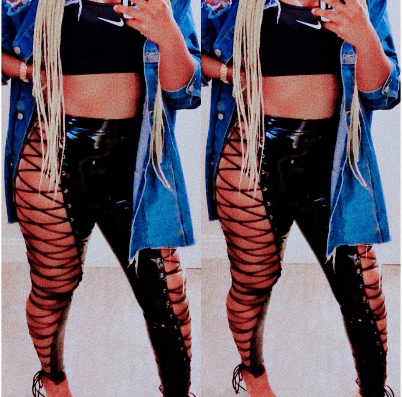 Strap Up latex Pants