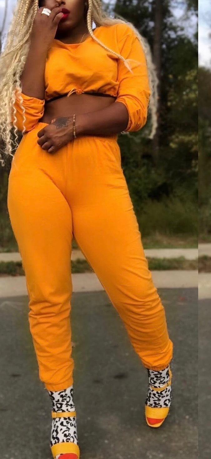Orange Pants Set