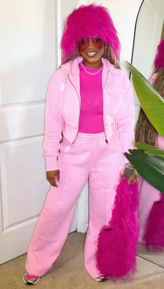 Fuzzy Handbag & Hat Combo