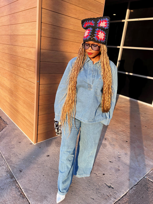 Denim Two Piece Set
