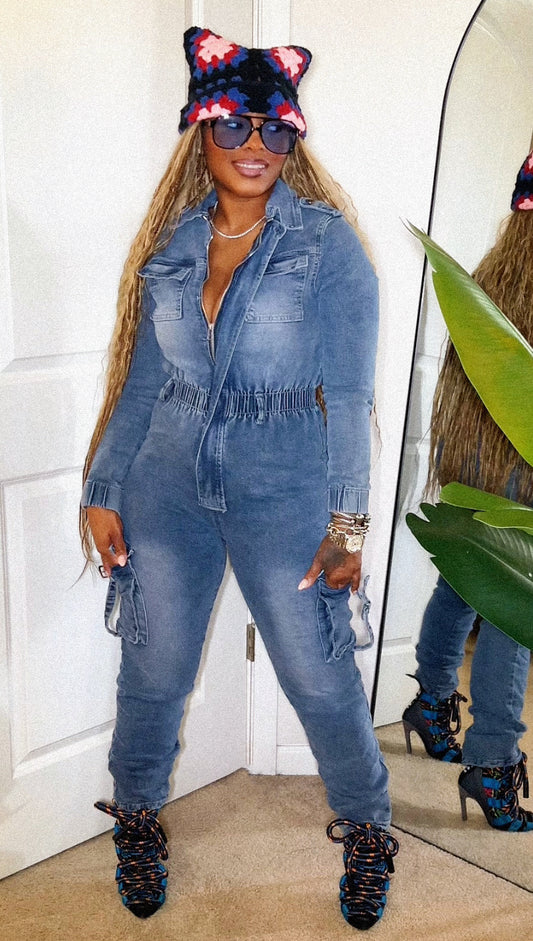 Denim Me Down Jumpsuit